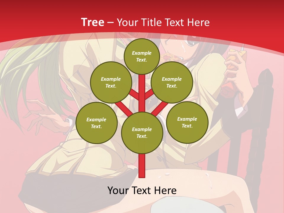 A Couple Of Anime Characters Sitting On A Bench PowerPoint Template