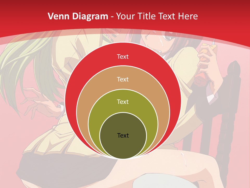 A Couple Of Anime Characters Sitting On A Bench PowerPoint Template
