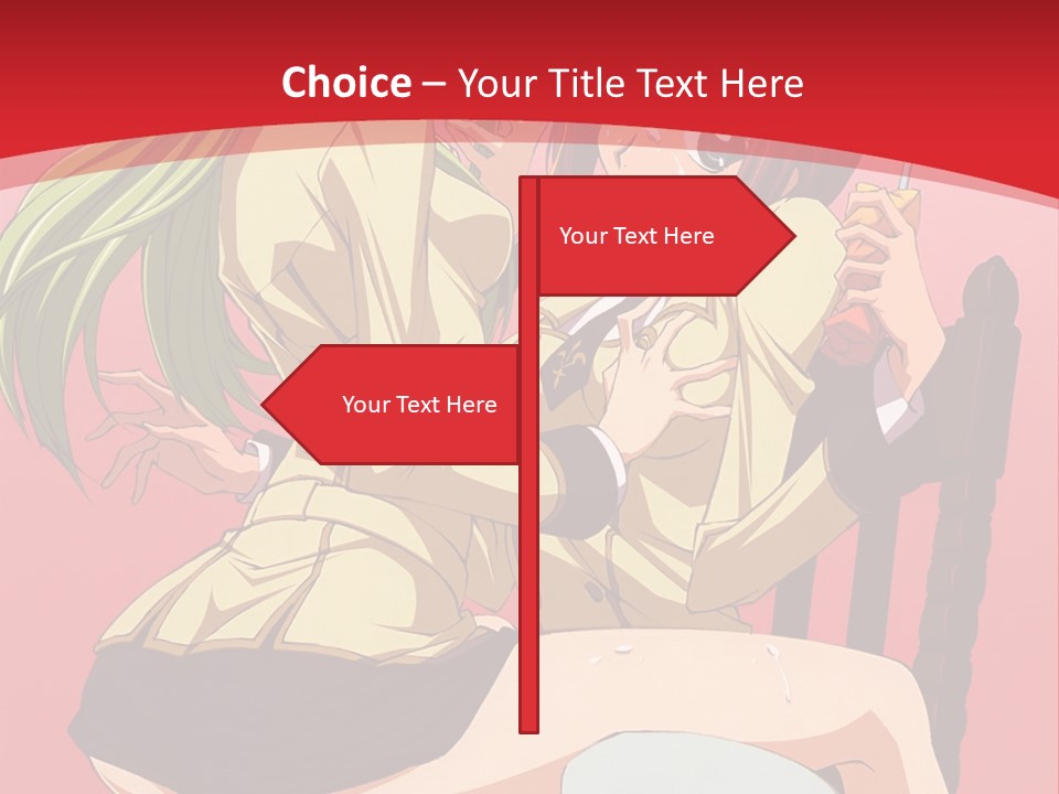 A Couple Of Anime Characters Sitting On A Bench PowerPoint Template