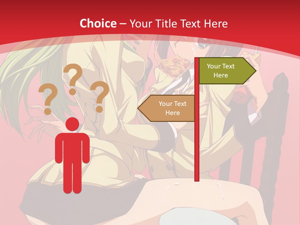 A Couple Of Anime Characters Sitting On A Bench PowerPoint Template