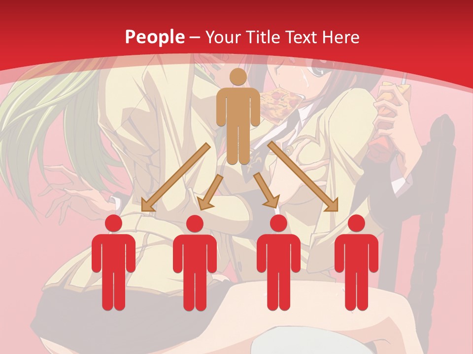 A Couple Of Anime Characters Sitting On A Bench PowerPoint Template