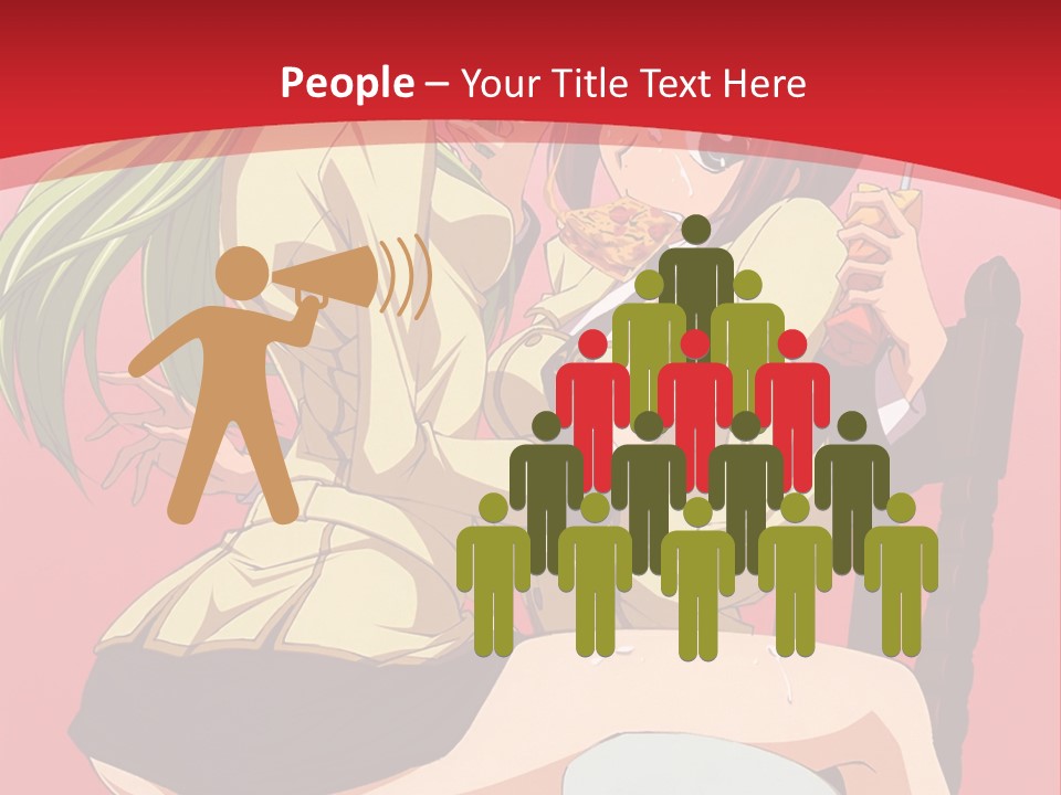 A Couple Of Anime Characters Sitting On A Bench PowerPoint Template