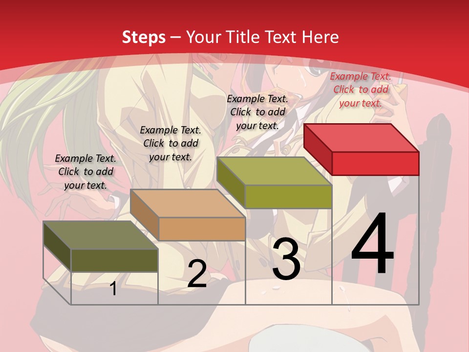 A Couple Of Anime Characters Sitting On A Bench PowerPoint Template