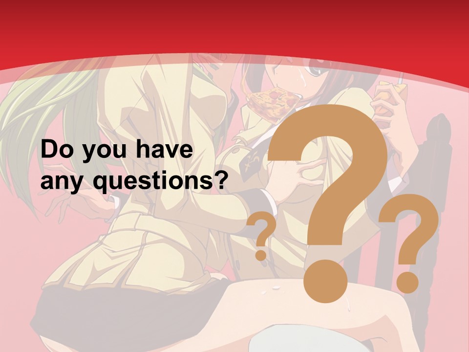 A Couple Of Anime Characters Sitting On A Bench PowerPoint Template