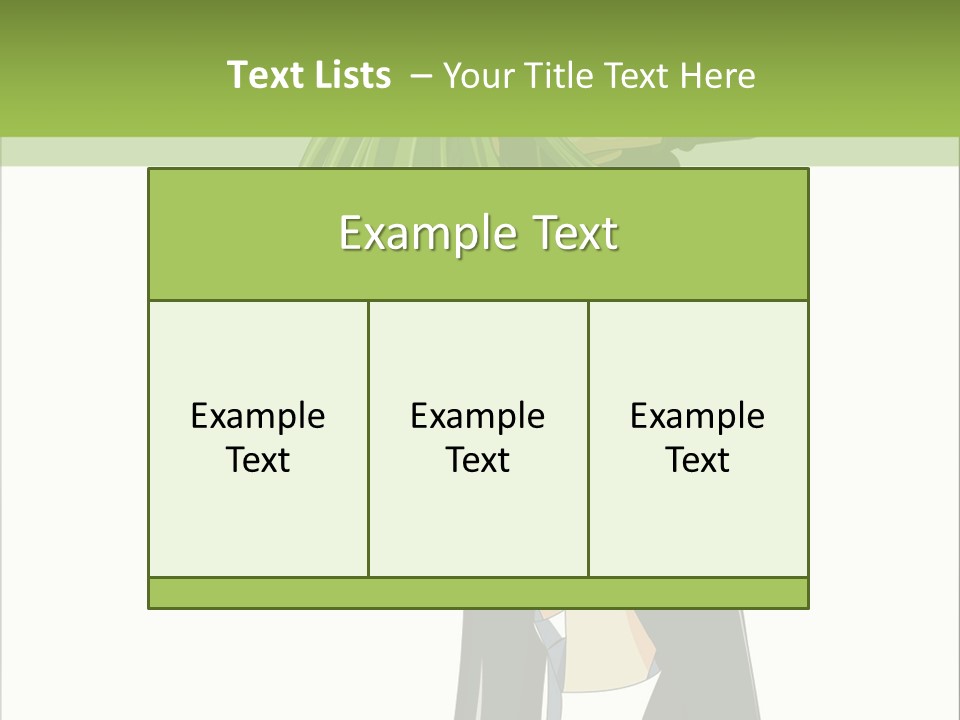 A Woman With Long Green Hair Standing In Front Of A Green Background PowerPoint Template