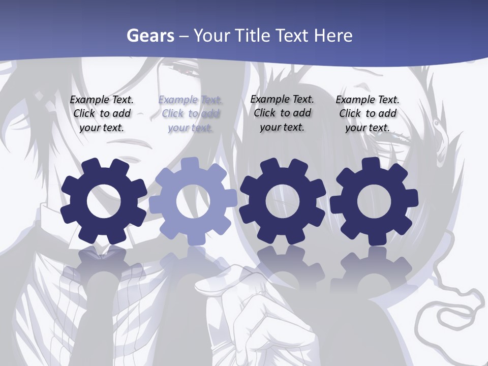 A Couple Of People Standing Next To Each Other PowerPoint Template