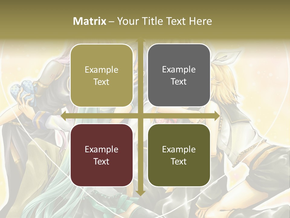 A Group Of Anime Girls Hugging Each Other PowerPoint Template