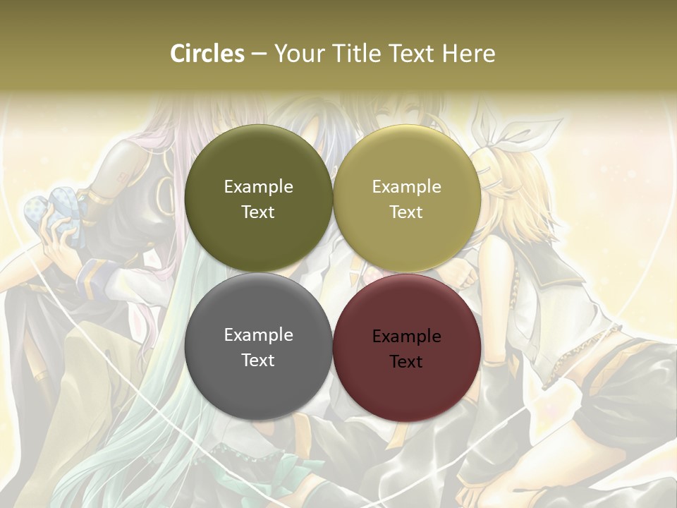 A Group Of Anime Girls Hugging Each Other PowerPoint Template