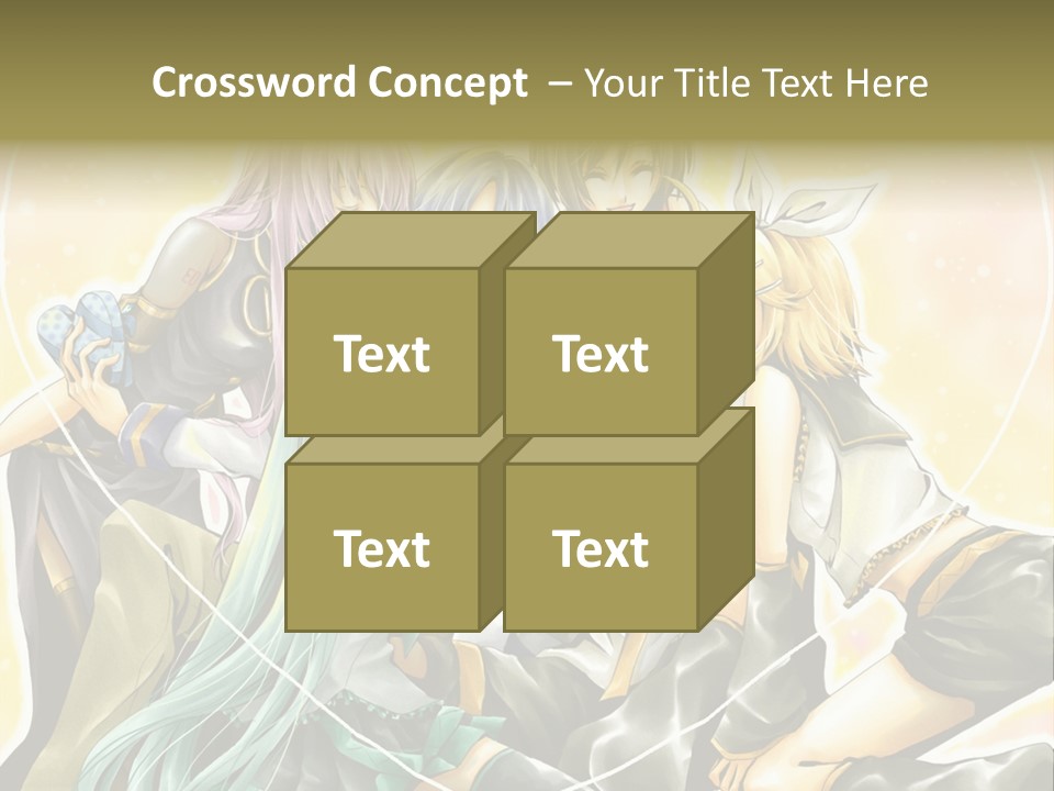 A Group Of Anime Girls Hugging Each Other PowerPoint Template