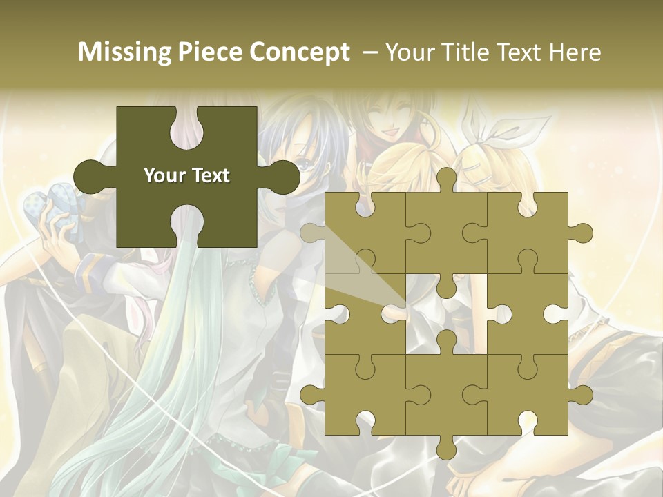 A Group Of Anime Girls Hugging Each Other PowerPoint Template