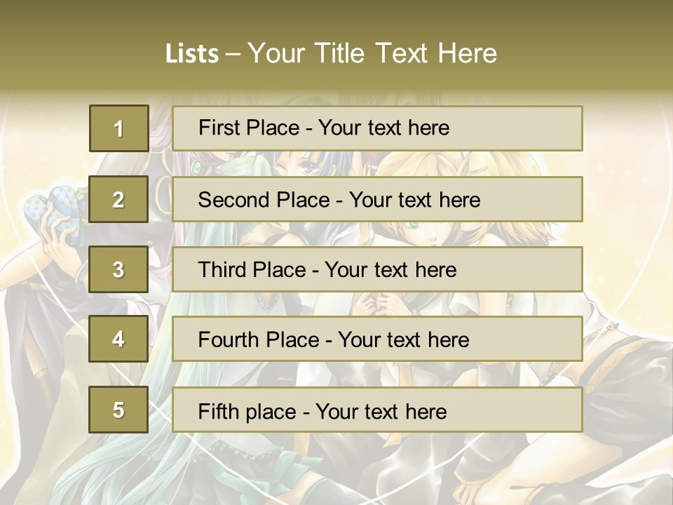 A Group Of Anime Girls Hugging Each Other PowerPoint Template