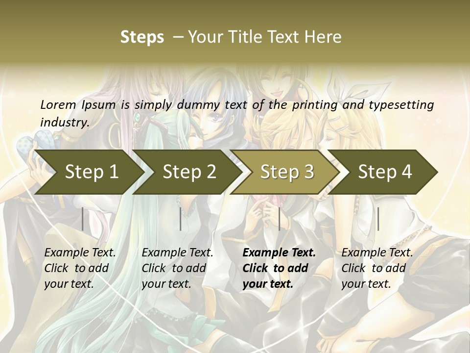 A Group Of Anime Girls Hugging Each Other PowerPoint Template