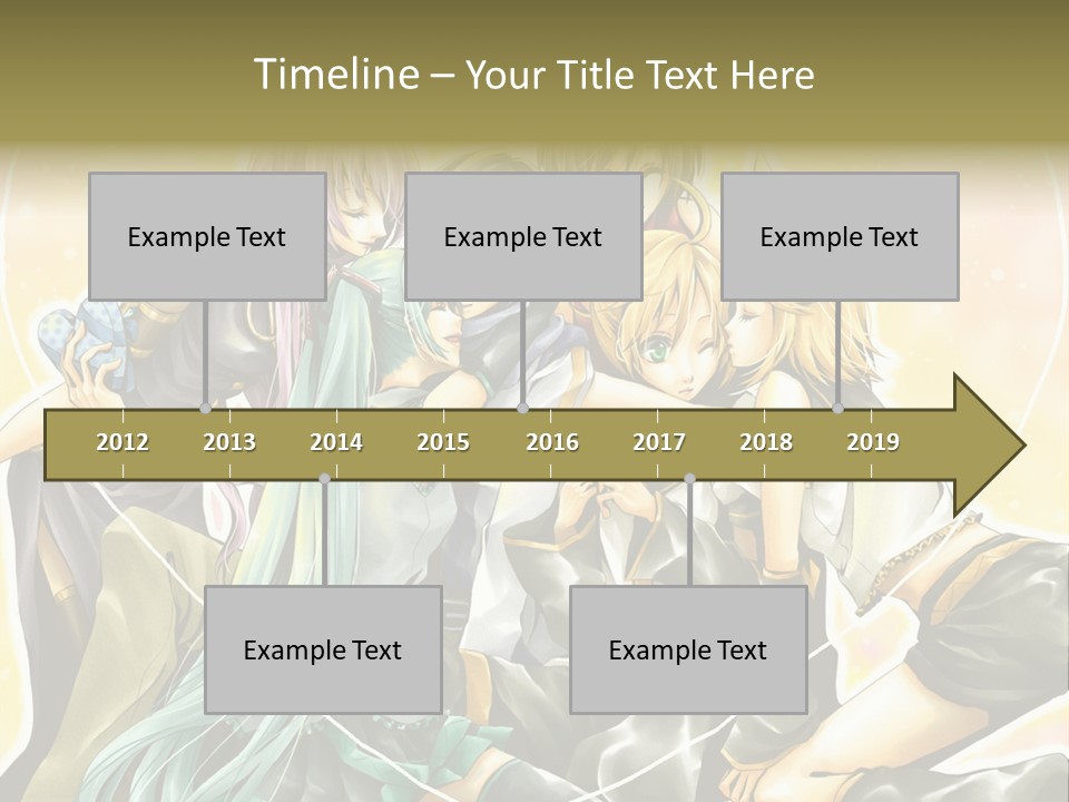 A Group Of Anime Girls Hugging Each Other PowerPoint Template