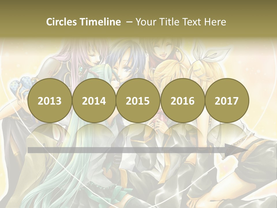 A Group Of Anime Girls Hugging Each Other PowerPoint Template