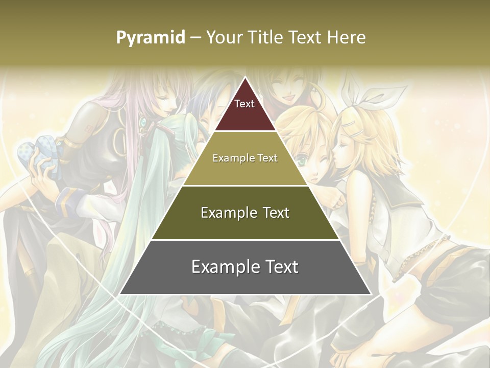 A Group Of Anime Girls Hugging Each Other PowerPoint Template