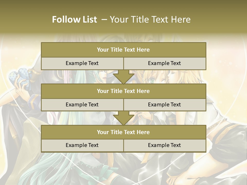 A Group Of Anime Girls Hugging Each Other PowerPoint Template