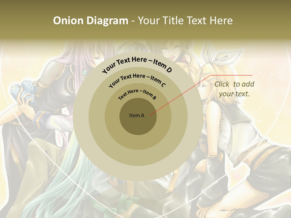 A Group Of Anime Girls Hugging Each Other PowerPoint Template