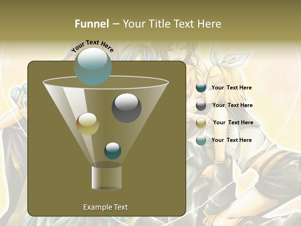 A Group Of Anime Girls Hugging Each Other PowerPoint Template