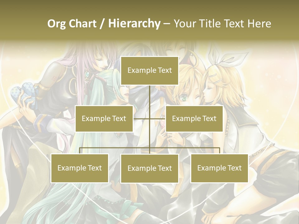 A Group Of Anime Girls Hugging Each Other PowerPoint Template