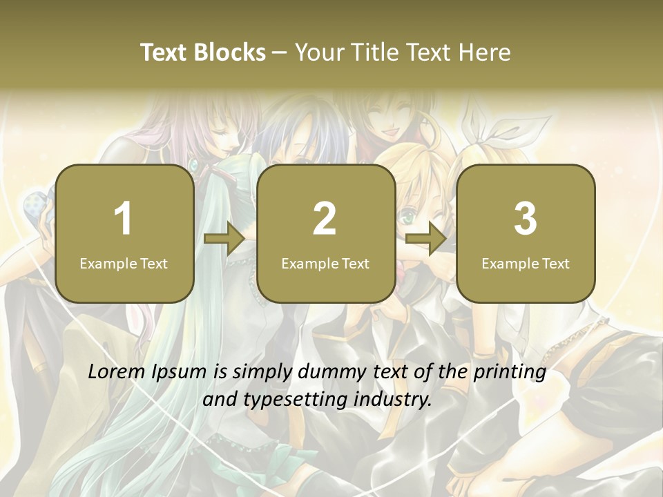 A Group Of Anime Girls Hugging Each Other PowerPoint Template