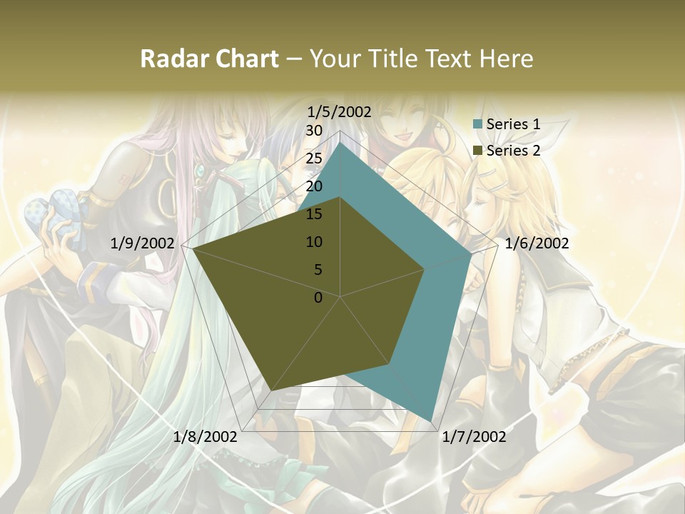 A Group Of Anime Girls Hugging Each Other PowerPoint Template