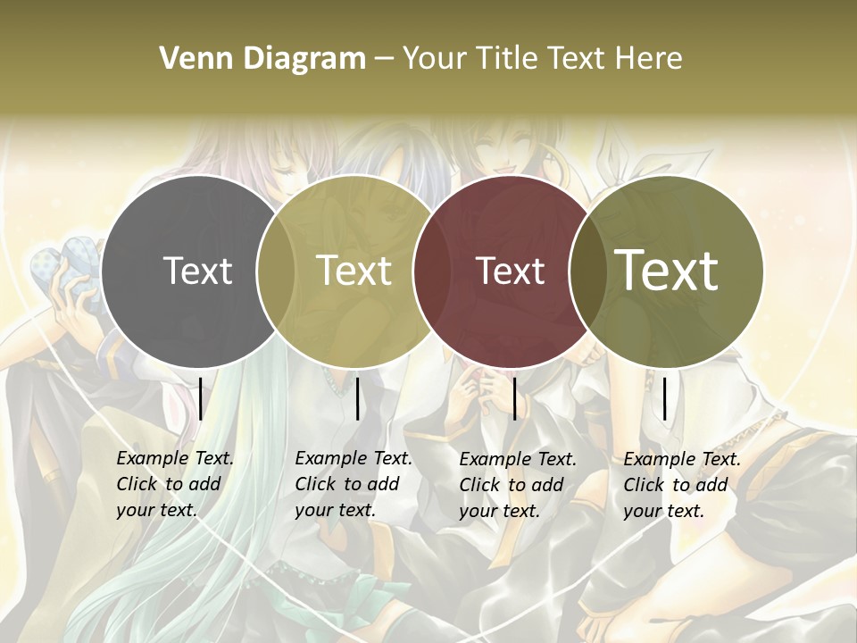 A Group Of Anime Girls Hugging Each Other PowerPoint Template