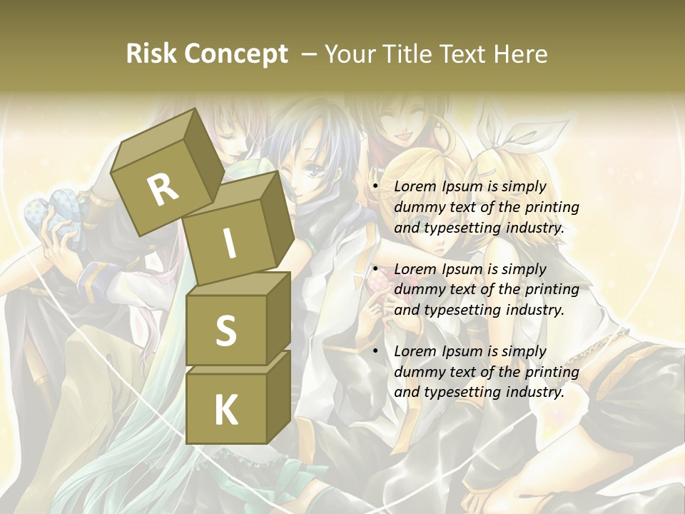 A Group Of Anime Girls Hugging Each Other PowerPoint Template