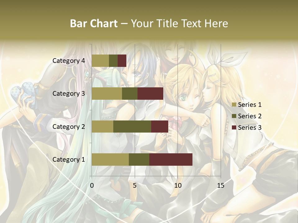 A Group Of Anime Girls Hugging Each Other PowerPoint Template
