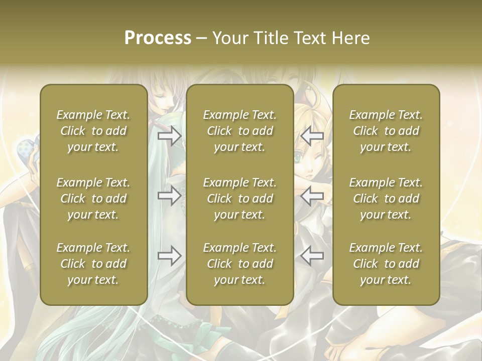 A Group Of Anime Girls Hugging Each Other PowerPoint Template