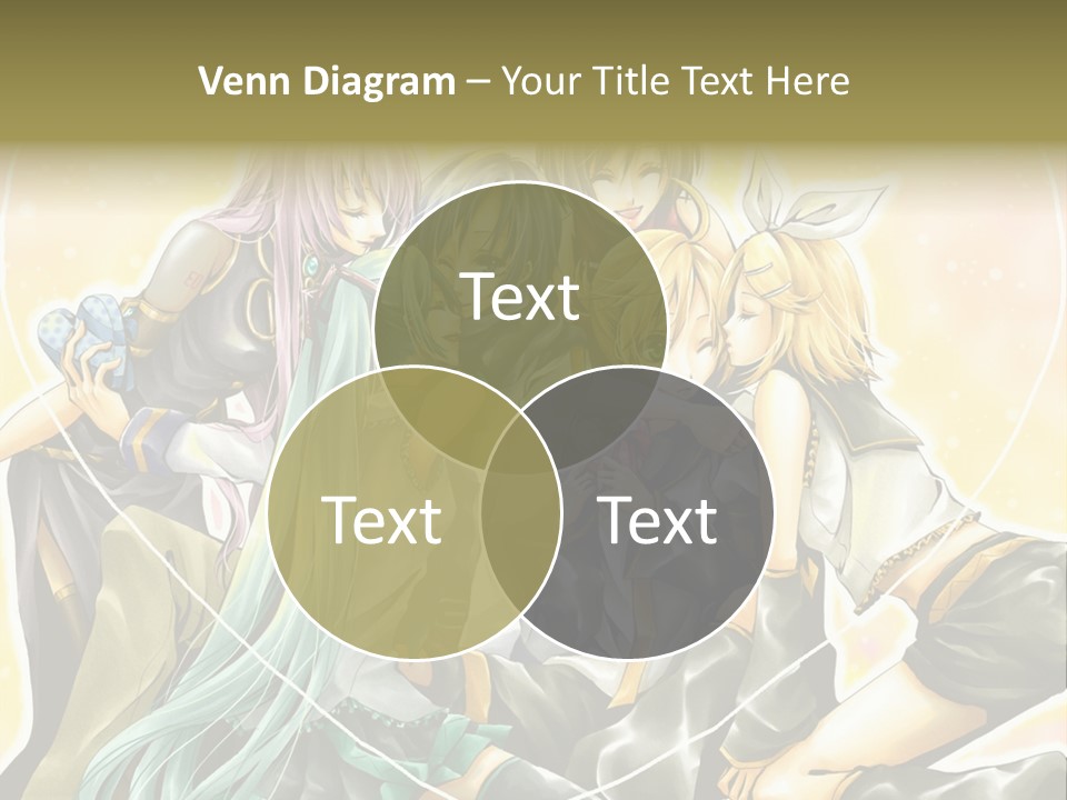 A Group Of Anime Girls Hugging Each Other PowerPoint Template