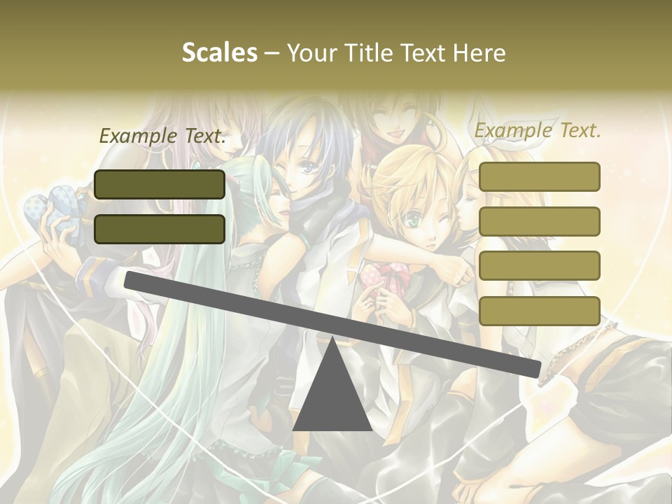 A Group Of Anime Girls Hugging Each Other PowerPoint Template