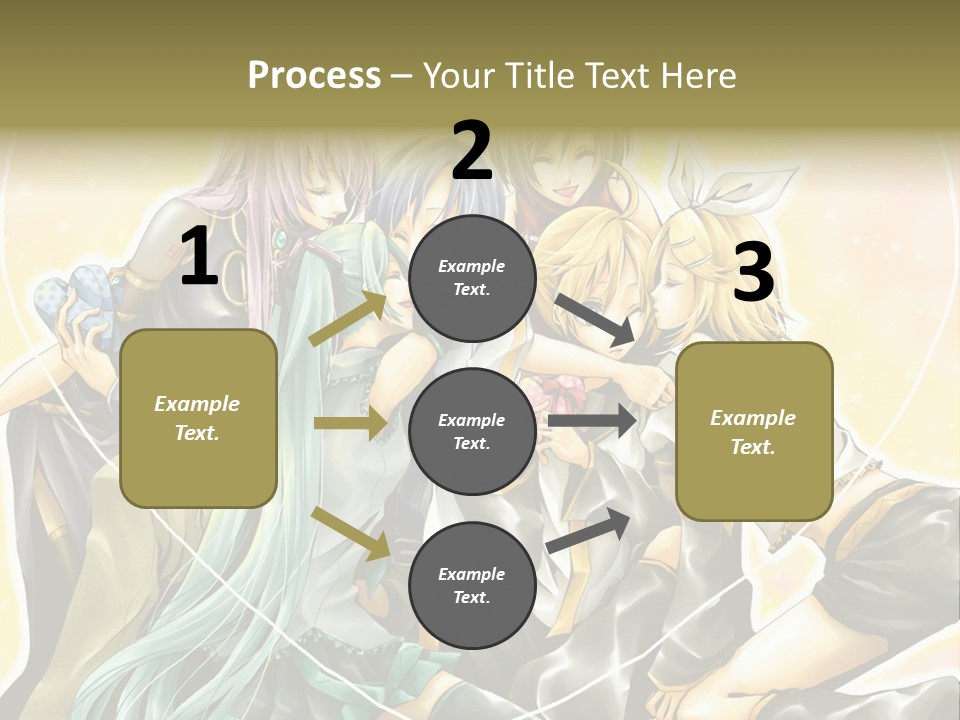 A Group Of Anime Girls Hugging Each Other PowerPoint Template