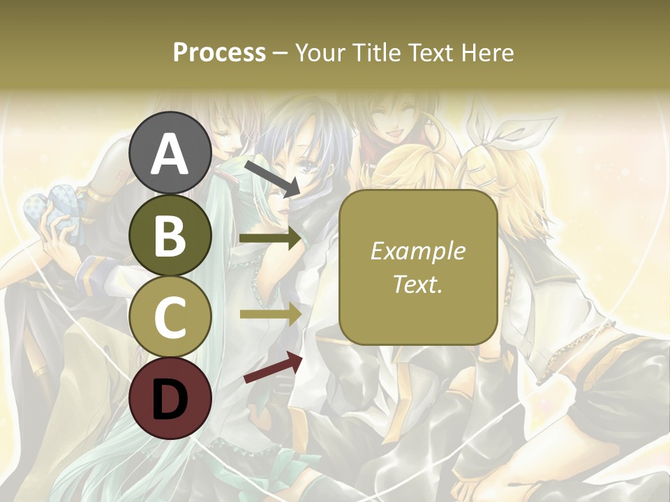 A Group Of Anime Girls Hugging Each Other PowerPoint Template