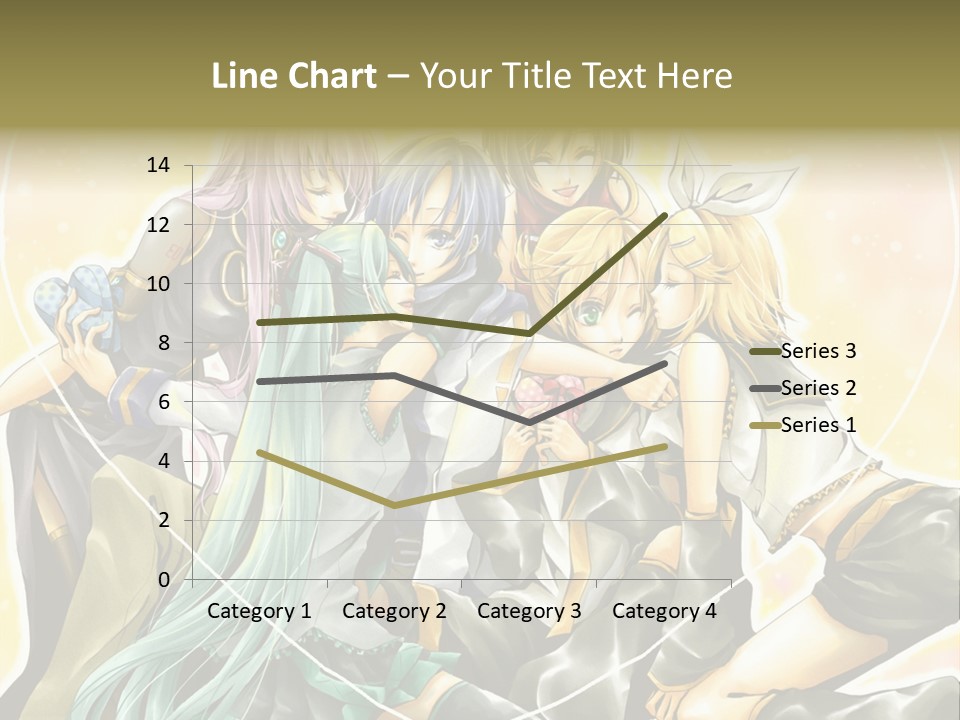 A Group Of Anime Girls Hugging Each Other PowerPoint Template