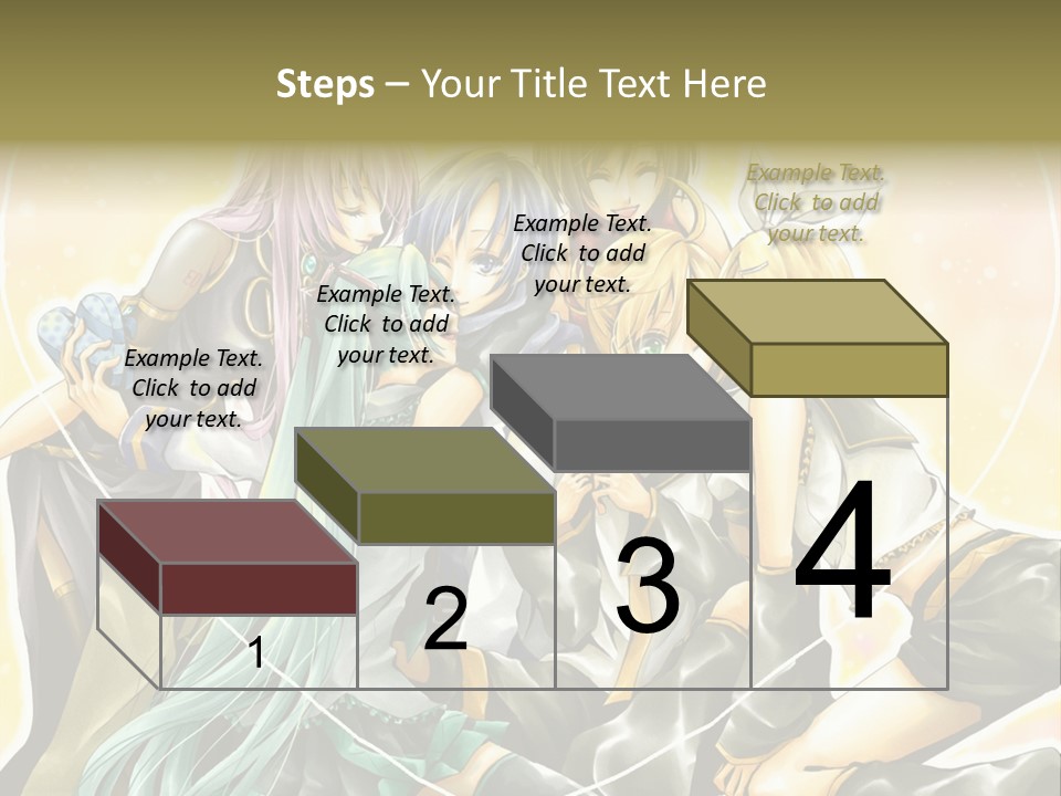 A Group Of Anime Girls Hugging Each Other PowerPoint Template