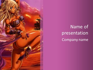 A Sexy Woman In A Bikini Posing For A Picture PowerPoint Template