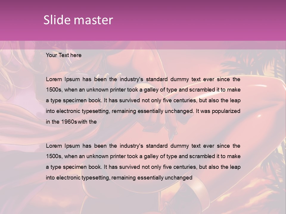 A Sexy Woman In A Bikini Posing For A Picture PowerPoint Template