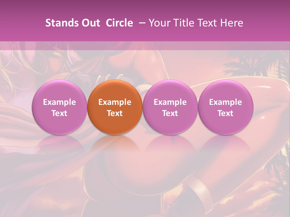 A Sexy Woman In A Bikini Posing For A Picture PowerPoint Template