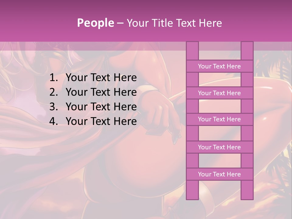 A Sexy Woman In A Bikini Posing For A Picture PowerPoint Template