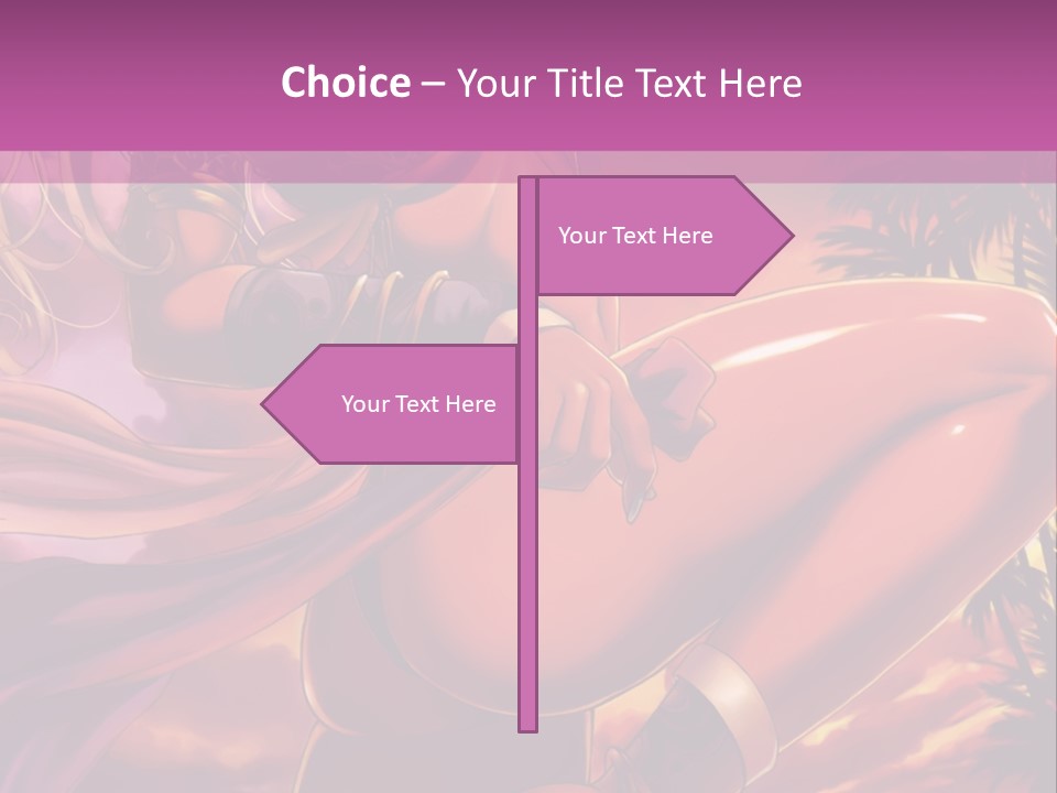 A Sexy Woman In A Bikini Posing For A Picture PowerPoint Template