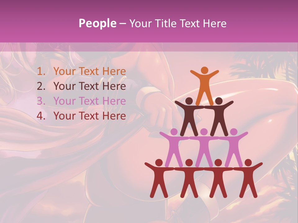 A Sexy Woman In A Bikini Posing For A Picture PowerPoint Template