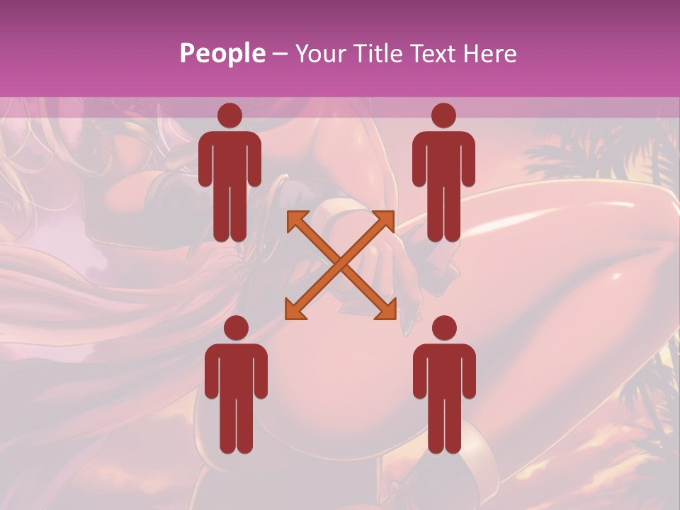 A Sexy Woman In A Bikini Posing For A Picture PowerPoint Template