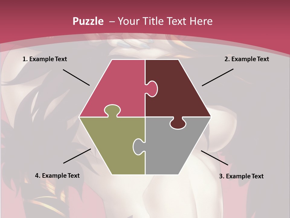 A Woman With Black Hair Wearing A Black Dress PowerPoint Template