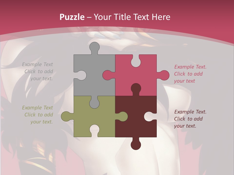 A Woman With Black Hair Wearing A Black Dress PowerPoint Template