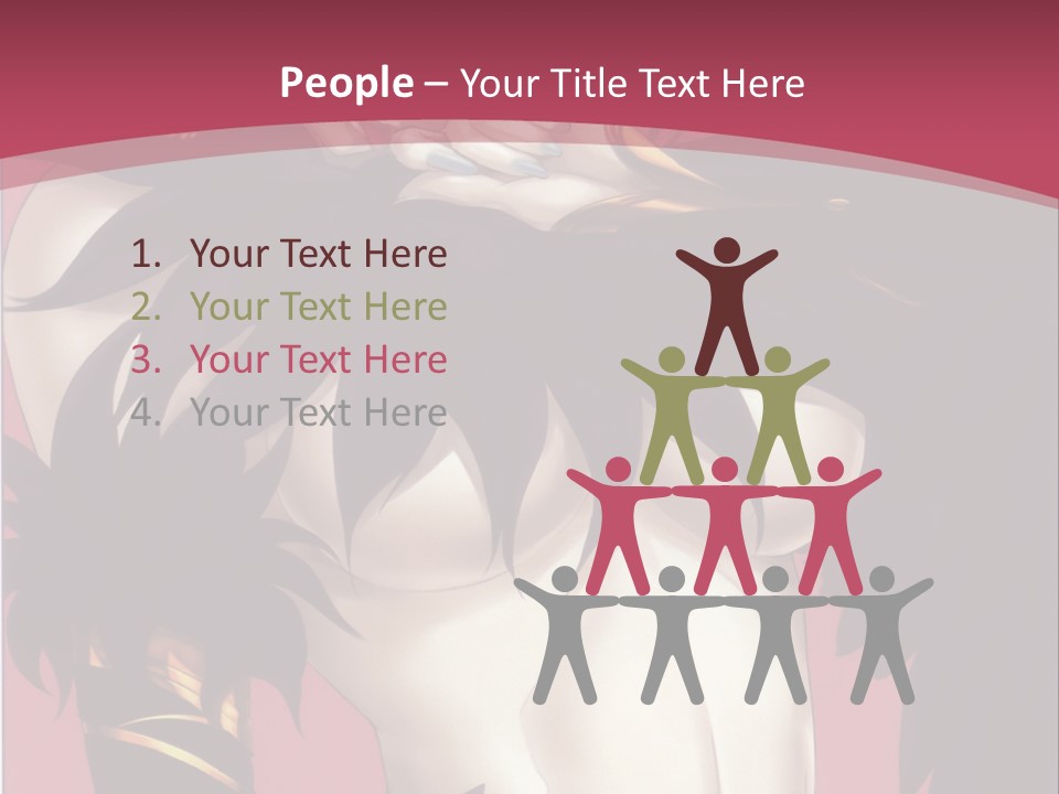 A Woman With Black Hair Wearing A Black Dress PowerPoint Template