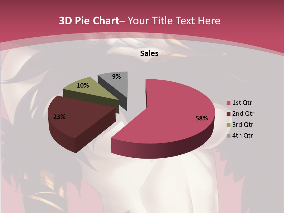 A Woman With Black Hair Wearing A Black Dress PowerPoint Template