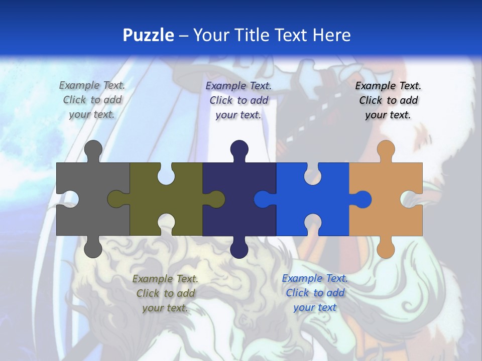 A Woman In A White Dress Standing Next To A Wolf PowerPoint Template