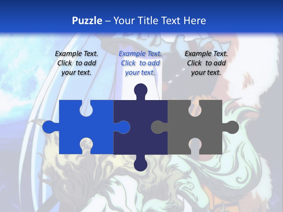 A Woman In A White Dress Standing Next To A Wolf PowerPoint Template