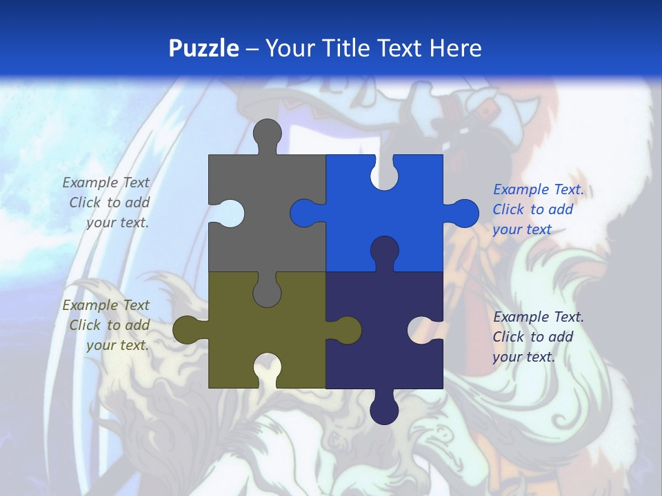 A Woman In A White Dress Standing Next To A Wolf PowerPoint Template