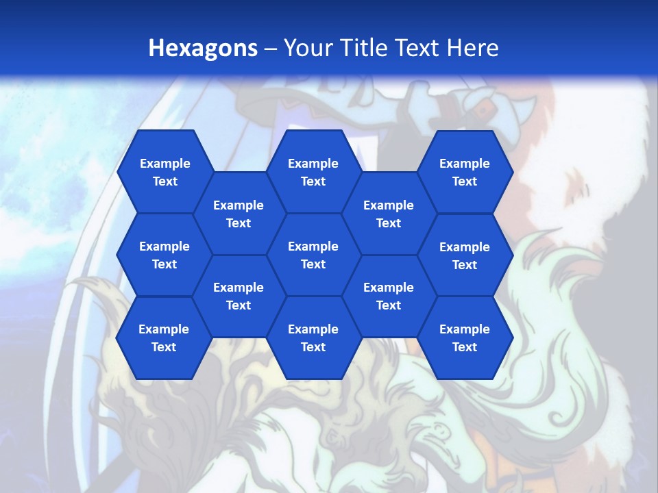 A Woman In A White Dress Standing Next To A Wolf PowerPoint Template